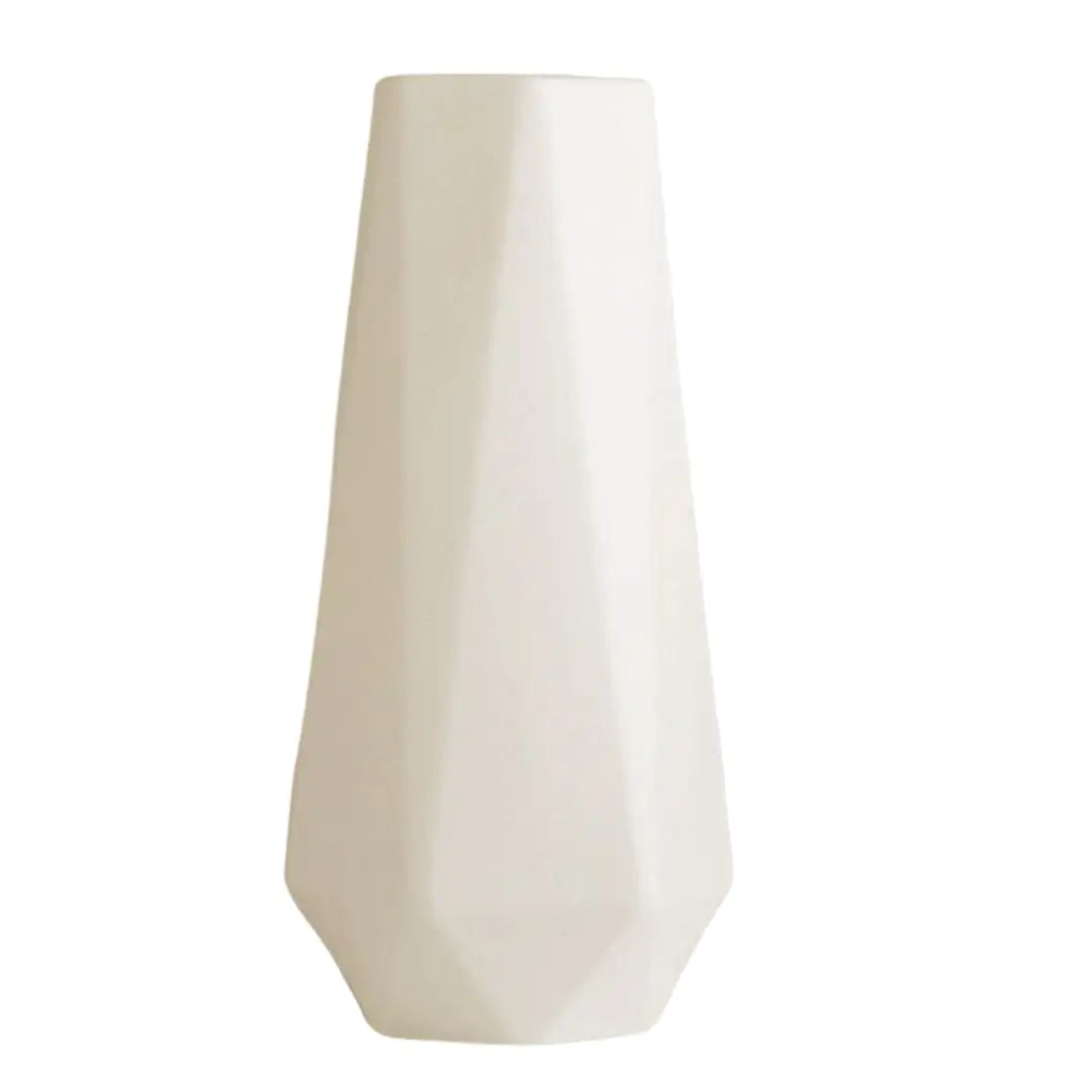 Facet Form Modern Vase Soft White