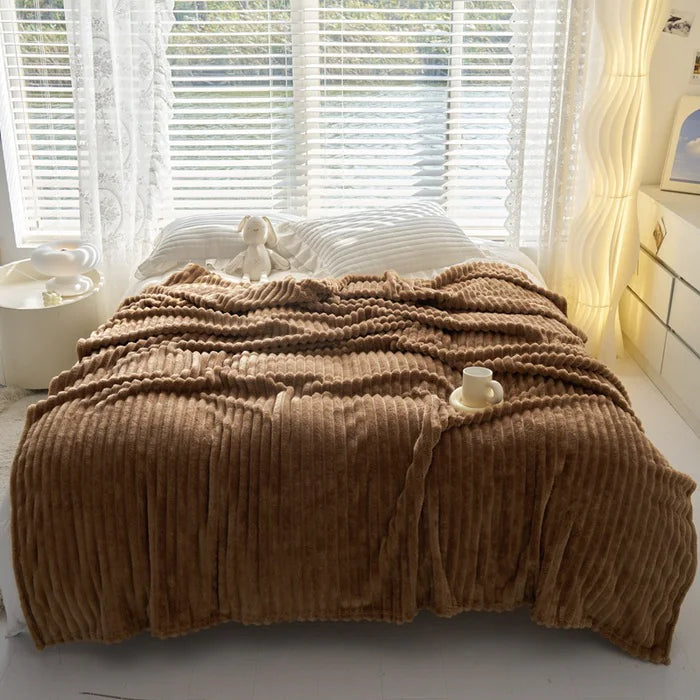 Luxe Rabbit Plush Velvet Blanket Ultra Soft & Cozy Throw