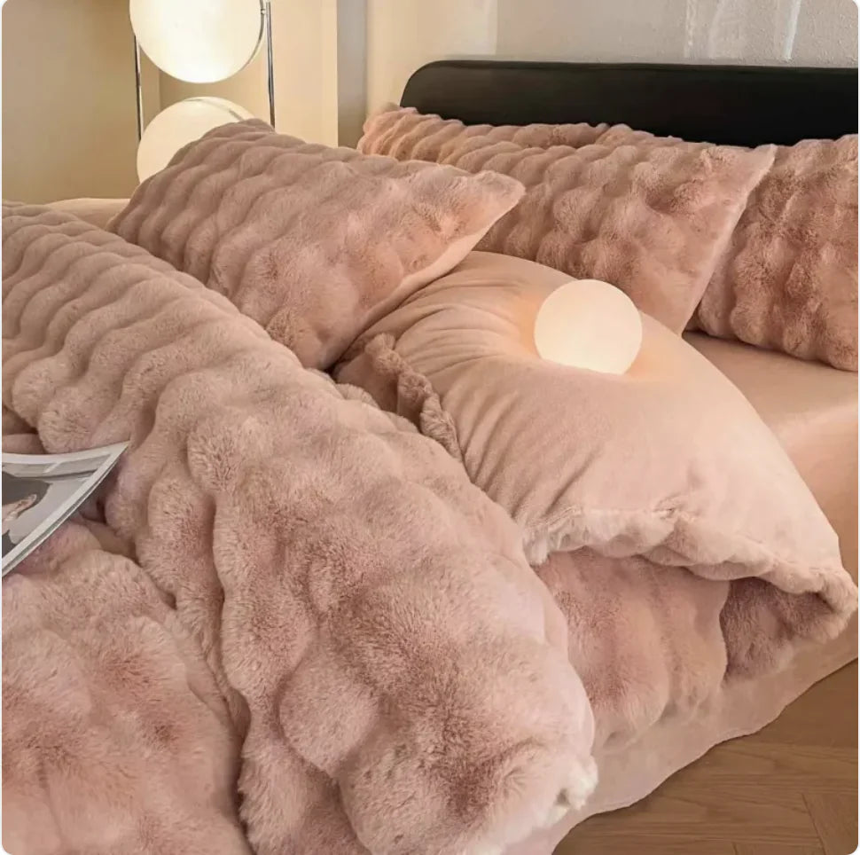 Luxe Plush Dream Fleece 4 Piece Bedding Set