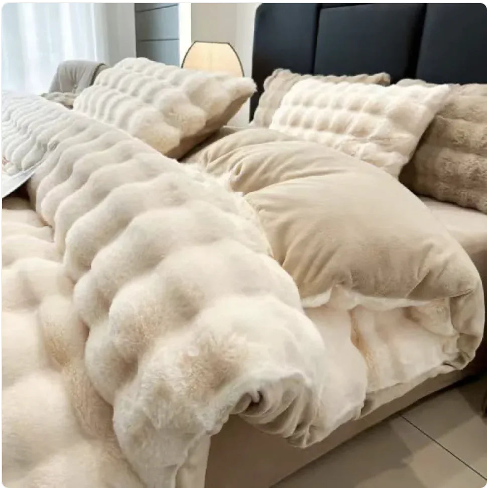 Luxe Plush Dream Fleece 4 Piece Bedding Set