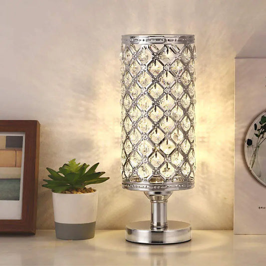 Gilded Glow Crystal Bedside Lamp