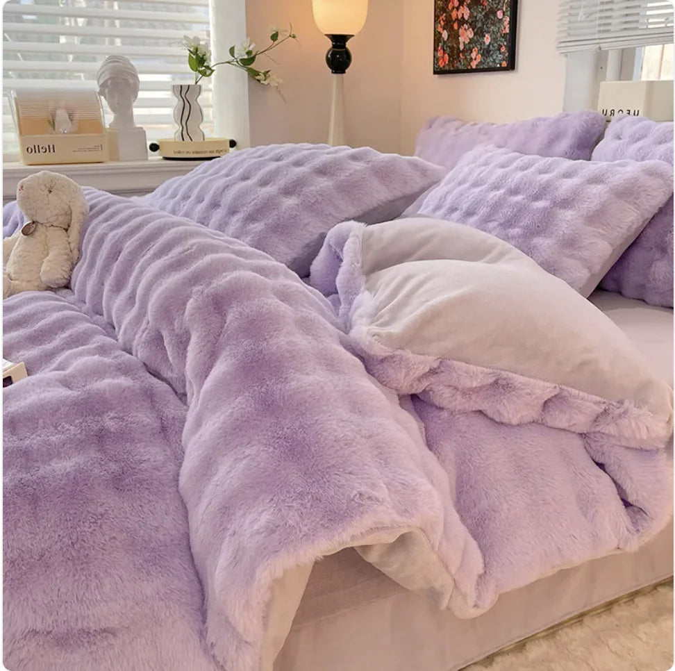 Luxe Plush Dream Fleece 4 Piece Bedding Set