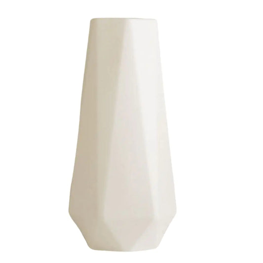 Facet Form Modern Vase Soft White