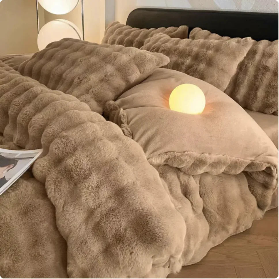 Luxe Plush Dream Fleece 4 Piece Bedding Set